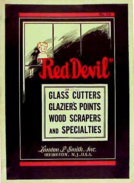 Vintage red shop devil glass cutter